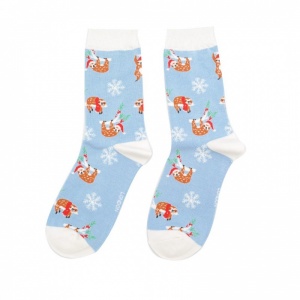 Bamboo Socks - Christmas Sloths